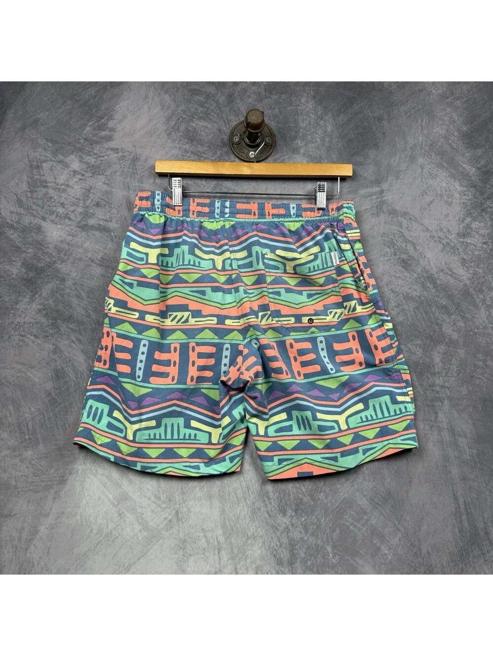 Chubbies Shorts Men L Geometric Print Swim Trunks Board